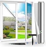Fensfolie Silber(44.5X200cm)| UV-Schutz Sonnenschutzfolie Fenster innen oder außen | Fensterfolie Sonnenschutz Rückstandslose | Thermofolie Fenster Gegen Hitze | Spiegelfolie Sichtschutz