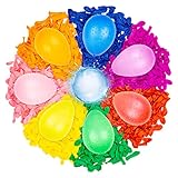 Belmalia 1000 Wasser-Bomben Mega-Pack Bunte Wasserballons mit Auffüllhilfe in Rot Gelb Lila Blau Orange Pink Grün