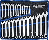 BGS 1196 | Maul-Ringschlüssel-Satz | 25-tlg. | SW 6 - 32 mm | inkl. Tetron-Rolltasche | Gabelringschlüssel