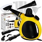 Clatronic® Dampfreiniger | gegen Fett, Schmutz und Verunreinigungen | Dampfreiniger Polstermöbel | ohne Chemikalien | Steam Cleaner für Auto, Küche, Bad | Dampfreiniger Handgerät | 5m Kabel | DR 3653