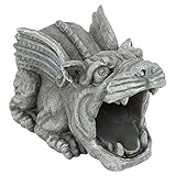 Design Toscano Roland der Gargoyle Dachrinnenwächter Regenrohrverlängerung Statue, Polyresin, Vollfarbe, 25,5 cm