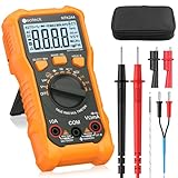 Neoteck Digital Multimeter Voltmeter 6000 Zähler Spannungsprüfer AC/DC Strom Spannung Widerstand Kapazität NCV Frequenz Temperatur Messgerät mit Krokodilklemme