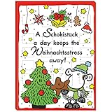 Sheepworld Adventskalender Motiv „Schokistück“ | 26 cm x 35 cm, Schoko-Adventskalender, 75 g | Adventskalender Schokolade, Adventskalender Kinder, Adventskalender lustig | 51129