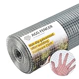 AggFencer Maschendrahtzaun 121,9 cm x 15,2 m, 1mm Drahtstärke 12,7 x 12,7mm Maschengröße, Volierendraht aus Stahl verzinkt, Drahtgitter, Vogeldraht