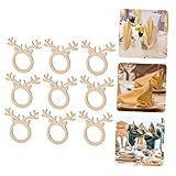 ASAKKURA 30Stücke Holz Weihnachts Serviettenringe Antlers Design für Festliche Tischdekoration Deko Accessoire für Weihnachtsfeiern und Hochzeiten