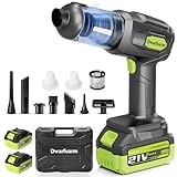 Dwarfuarm Car Vacuum Portable Cordless, 20000Pa-75000RPM High Power Dust Buster, 4-in-1 Handheld Vacuum Cleaners for Home, Car, Pet Hair, Keyboard (Green)