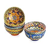 Henten Home Müslischalen, 6-teiliges Keramik Schüsselset - 690ml, Schalen für Muesli | Suppe | Cornflakes | Frühstück, Suppenschalen/Schalen Set - Mehrfarbig