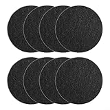 Emiif Komposteimer Filter Aktivkohle – 8-teiliges rundes Ersatz-Set für Küchenkomposteimer (184 x 10 mm)