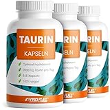 Taurin Kapseln 1095x - optimal hochdosiert mit 2000 mg Taurin pro Tag - Taurin mit über 99,9% Reinheit - ohne Zusatzstoffe - laborgeprüft mit Zertifikat - 3x 365 Kapseln