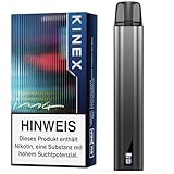 KINEX E Zigarette Starterset Komplett, IM4 Easy Dampfer E Zigarette Pod System, Nachfüllbar, Aufladbar Vape für den Starters, Ohne Liquid Ohne refill (Dunkelgrau)