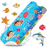 POWZOO Badewannenmatte Kinder,Antirutschmatte Badewanne,rutschfeste Kinder Badewannenmatte,Badewannenmatte rutschfest (100x40CM),Cartoon-Design, Babyparty