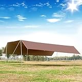 Sunchade Outdoor -Baldachin, Sonnen- und Regenschutz 300d Oxford -Stoff, Camping -Zelt -Wasserdicht, Sonnenschutznetz übergroßen übergroß,Braun
