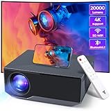 ZDK Neuer Beamer 2024 Full HD 1080P,4K-Unterstützung 5G WiFi projektor mit 20000 Lumen für Heimkino kompatibel mit Smartphones/TV-Stick/PS5 /Switch