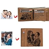 Benutzerdefinierte Fotogeldbörse für Herren, gravierte Brieftasche, personalisierte Brieftasche. (zweiseitiges Bild)