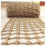 Juteseil Sicherheitsnetz für Teiche, robustes Kletternetz, perfekt für Fischschutz und Gartensicherheitslösungen