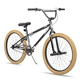JOYSTAR Gemsbok 24 Zoll Kinder Freestyle BMX Fahrrad für Jungen Mädchen im Alter von 8-13 Jahren, 20“ Kinderfahrräder,Braun