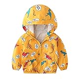 MINYING Babyjacke für Jungen und Mädchen, Mantel mit Kapuze, leicht, Schneeanzug, Kinder, langärmlig, Kleidung, Jacken, wasserdicht, warm, Herbst, Winter, Geschenk 12 Monate - 5 Jahre, 07 - Gelb,