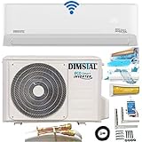 5m QuickConnect 9000 BTU ECO Smart Inverter 2,6kW (2,7kW) Split Klimaanlage Sehr Leise mit Self Clean/WiFi/App/Super Ioniser/Follow Me Komplett Set inkl. QuickConnect Leitungen & Heizung/Wärmepumpe