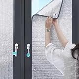 Aluminiumfolie Fensterfolie,Kühlende Sonnenschutzfolie,Wärmereflektierende Isolierfolie im Haus,Blendenschutz Tönungsfolie fürs Büro,Anti-UV Folie,Anpassbar (100x200cm/39 x79)