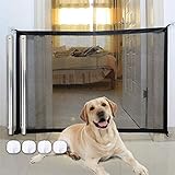 Hundebarrieren,Hunde Türschutzgitter,Faltbar Hundeschutzgitter, Absperrgitter für Haustier Hunde Katzen, Türschutzgitter Hunde, Magic Gate Faltbar, Hundeschutzgitter Absperrgitter