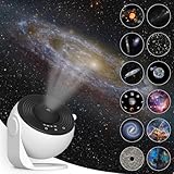 Yiliaw Sternenhimmel Projektor 13 in 1 Planetarium Projektor, 360° drehbarer Galaxy Projector mit Solaranlage für Schlafzimmer Decke, Night Sky Nachtlicht Lampe für Kinder Erwachsene, Heimkino