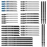 Professional 40 Piece StichsäGebläTter Holz，8 Modelle SäBelsäGebläTter Set，StichsäGebläTter Metall mit Kunststoffbox，SäGebläTter StichsäGe，Geeignet zum Schneiden von Metall, Holz und Kunststoff