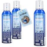 com-four® 3X Frostspray für Fensterdeko - Spraydose mit Frost-Effekt für Eisblumen - Kunstschnee zum Dekorieren zu Weihnachten (03 Stück - 150ml/Frost)