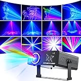 Ehaho DJ Discolicht Partylicht L2700 | 3D RGB Animation DJ Licht mit Fernbedienung | Musik Sound Activated Partylicht mit DMX 512 | Beam Effekt Licht für Nachtclub KTV Live Show