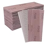 25 Stück 70 x 198mm Schleifgitter Schleifstreifen, Schleifnetz, Geeignet für Für das Schleifen von Wänden, Holz, Farben, Geringer Staubandruck, Verschiedene Körnungen 80, 120, 180, 240, 400 (240)