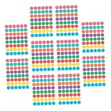 FOYTOKI Runde Aufkleber Wiederverwendbare Selbstklebende Sticker Für Den Druck Farbige Punktaufkleber Für Verschiedene Anwendungen Multifunktionale Etiketten Für Drucker
