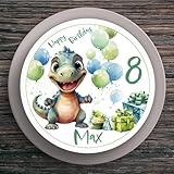 Tortenaufleger Geburtstag Dino #5 Name & Zahl (20cm)