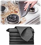 Catnat Magisches Reinigungstuch Verdickt, 2025 Neu Wiederverwendbar Küchentücher Putztücher Mikrofasertücher, Reinigungstücher Thickened Magic Cleaning Cloth für Küchen Badezimmer Fenster (5 Stück)