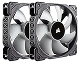 Corsair ML120 PC-Gehäuselüfter (120 mm, mit Premium Magnetschwebetechnik, Dual Pack) Schwarz