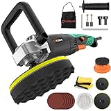 ETOOLAB Poliermaschine, 1200W [Professional] 7 Variable Geschwindigkeit, 22 tlg, Auto Poliermaschine Set mit 152/178mm Polierpad, für Auto Boot KFZ