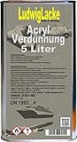 Acryl Verdünnung 5 Liter normal für Autolack und RAL Lack