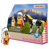 Bullyland 43309 - Spielfiguren Set Indianer Yakari, Regenbogen und kleiner Donner aus Yakari, detailgetreu, ideal als kleines Geschenk für Kinder ab 3 Jahren