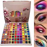 99 Farben Lidschatten-Palette, Matte Shimmer Glitter Fusion Make-up-Palette, professionelle hochpigmentierte Lidschatten wasserdicht langlebig bunt perlmutt Lidschatten Puder kosmetisch