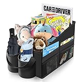 WOCVRYY Autositz Organizer Auto Zubehör Innenraum Frauen Kinder Rücksitz Beifahrersitz Organizer für Spielzeug, Bücher, Snacks mit Getränkehalter Gurtbefestigung