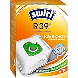 Swirl R 39 EcoPor Staubsaugerbeutel (4 Beutel), reißfeste Staubbeutel für einige Rowenta & Moulinex Staubsauger, 99,9% Filterung von Hausstaub & allergenem Feinstaub, Natur