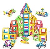 CONDIS Magnetische Bausteine 120 Teile, Magnetspielzeug Magneten Kinder Magnetbausteine Magnet Spielzeug Magnetspiele für Geschenk ab 3 4 5 6 7 8 Jahre Junge Mädchen Bauklötze Kinderspielzeug