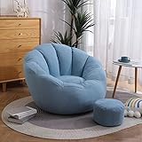 DTLEO Bean Bag Sitzkissen Sessel Bodenkissen Aufbewahrungstasche Sitzsack Wohnzimmer Garten (Nur Cover) Bodenkissen Hocker Kinder Sitzsäcke Möbel Kissen Sessel Sofa,Blau