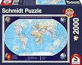 Schmidt Elephant,Mouse Spiele 57041 Unsere Welt, 2000 Teile Puzzle, bunt