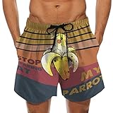 Sayla Herren Badeshorts mit Kordelzug, Herren Badehose 3D Truthahn Badeshorts Temperaturempfindliche Schwimmhose Schnelltrocknende Temperature Sensitive Swim Shorts für Herren (Orange, XXXXXL)