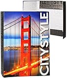 alles-meine.de GmbH Heftordner/Ordner/Heftbox - A4 - Brücke - Golden Gate Bridge/San Francisco - 2. Wahl - für Hefte, Zettel und Mappen - Glanz Druck - Gummizugmappe & Heft..