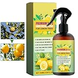 Zitronenbaumspray - organischer Flüssigkeitsdünger, Zitrusblatt -Tonic | Innenbaumfutter, Gartenpflanze im Freien, natürliche Zitruswachstumswachstum, Obstbaumversorgung Dünger für Pflanzen