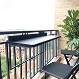 Balkontisch klappbar Wandmontage - Verstellbarer Geländertisch für Terrasse & Garten, platzsparender Beistelltisch im Freien, witterungsbeständig, stilvolles Design für kleine Räume