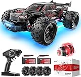 DEERC 1:14 Brushless RC Auto für Erwachsene, 46+ mph Off-Road, 2 * 3S Lipo, 4WD wasserdicht, 7 Lichtmodi,High Speed Ferngesteuertes Auto, All-Terrain Truggy für Schnee, Sand & Schlamm
