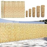 LRHELPBNR Bambus-Sichtschutz Natürliches Schilfzaun Bambusmatte Privatsphäre Und Atmosphäre, Natürlicher Schilfrohrzaun Mit Kabelbindern(H0.91xL9m/H3xL30ft)