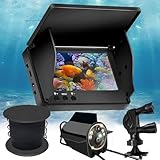 Fischfinder, Fish Finder Kamera IP65 Wasserdicht Unterwasser Kamera mit 5 Zoll IPS Display 8000mAh Akku 30m Kabel 220° Weitwinkel Nachtsicht für Meeresangeln Fluss Angeln Eisfischen
