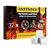 Blumixx Anzündwürfel – 32 Pakete = 1536 Würfel, Grillanzünder, Kaminanzünder und Kohleanzünder – Perfektes Grill Zubehör für Kamin und Grill, Anzünder Würfel